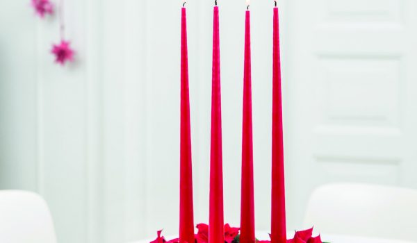 Věnec s poinsettiemi