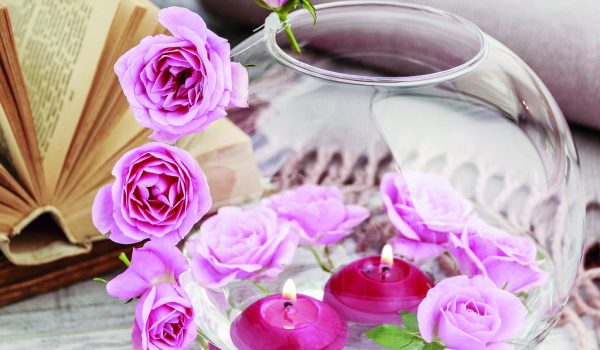 Aranžmá s plovoucími svíčkami