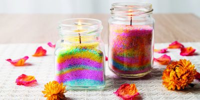 Vrstvené práškové svíčky