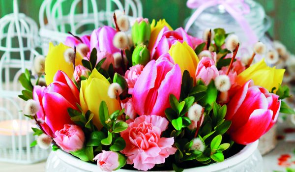 Aranžmá s tulipány