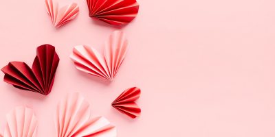 Skládané valentýnské srdíčko